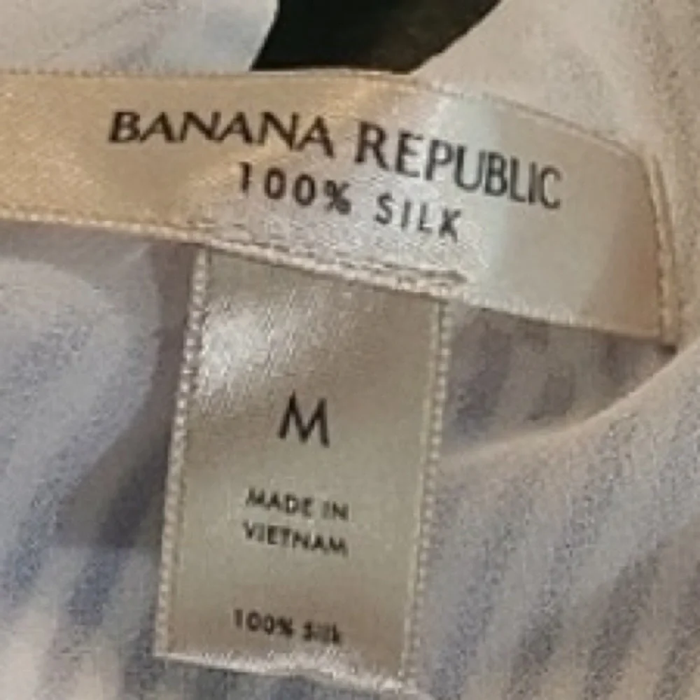 Banana Republic Halter Silk Dress in White and Blue